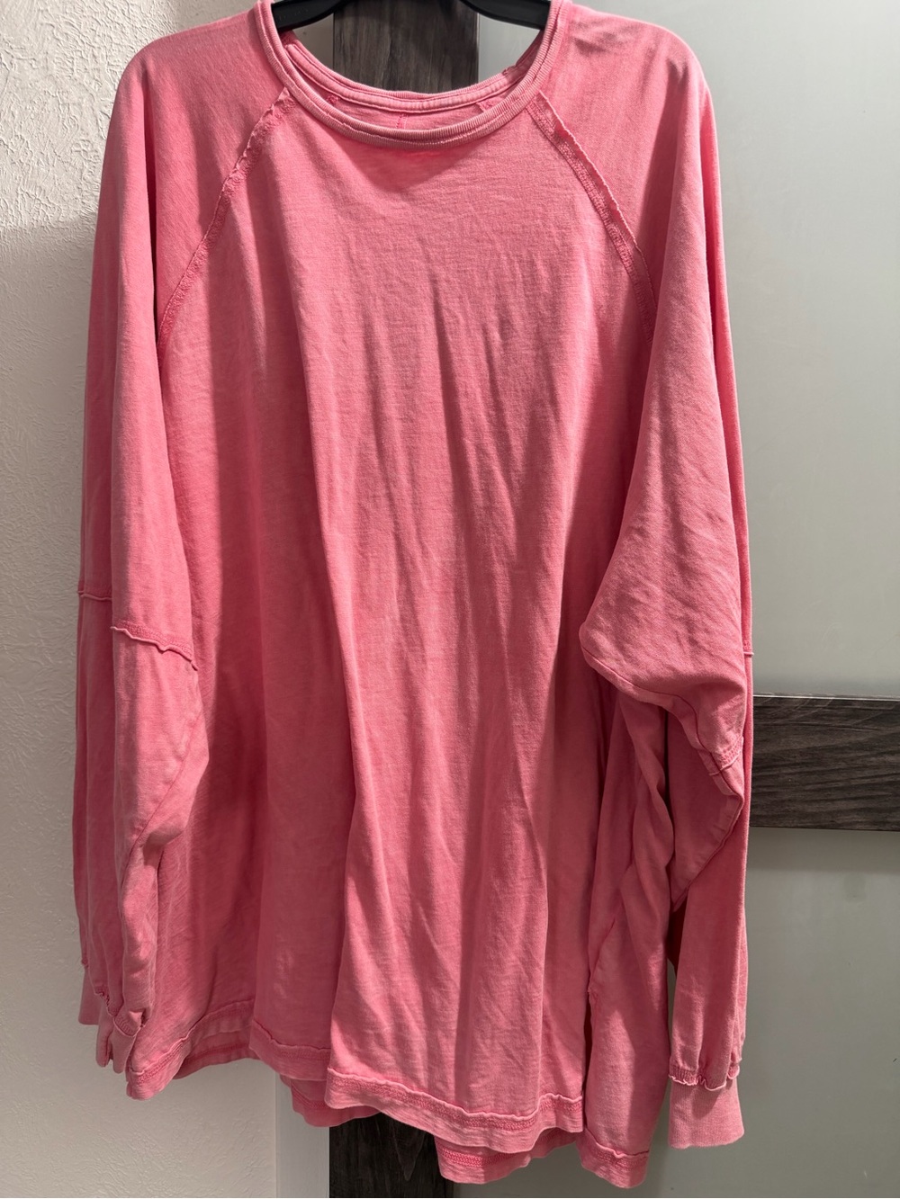 aerie Pink Long-Sleeve Crewneck Tee